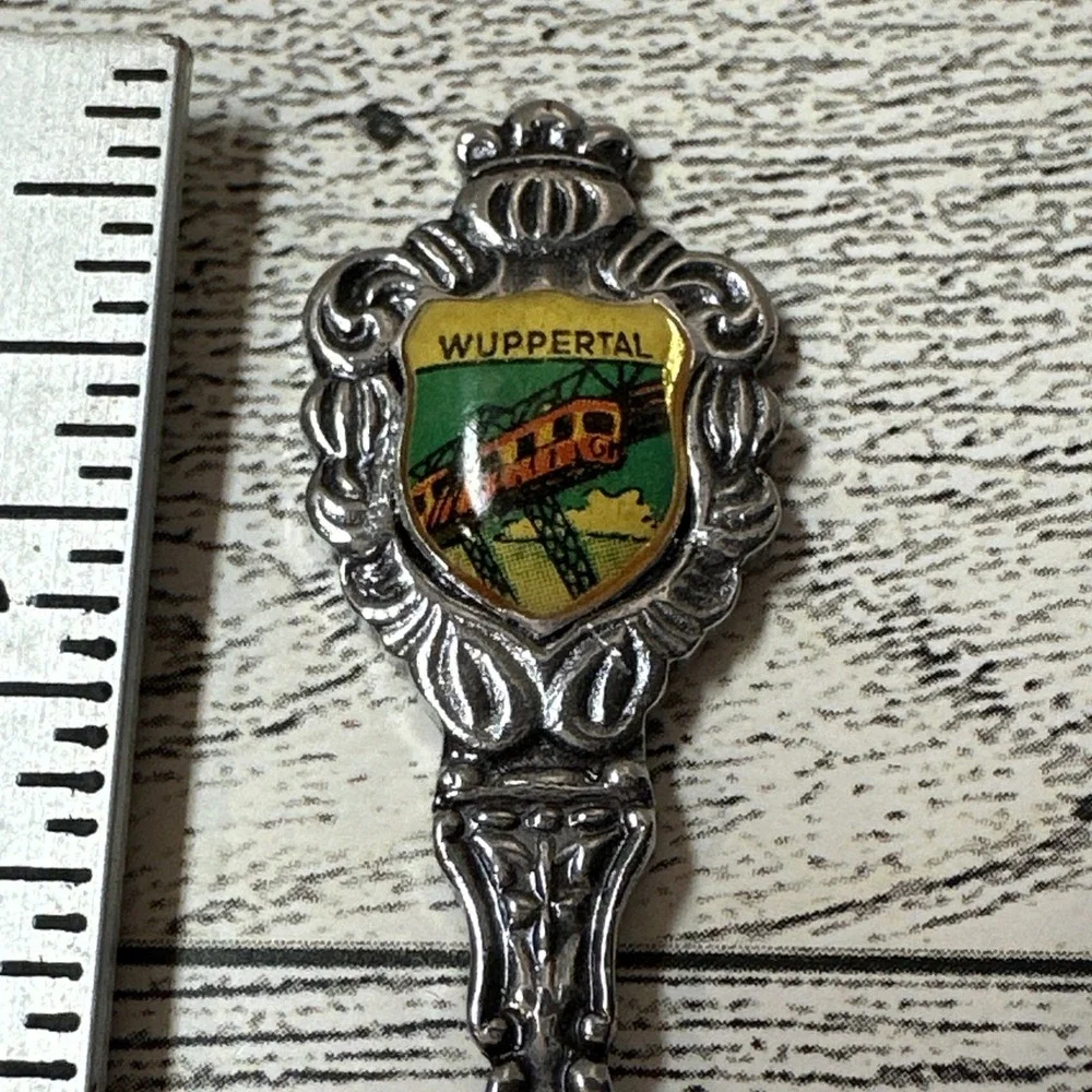 Wuppertal Sky Tram Souvenir Spoon‎ Silvertone Vintage